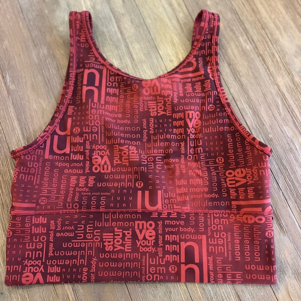 Lululemon Athletica Red Sleeveless Crop Top